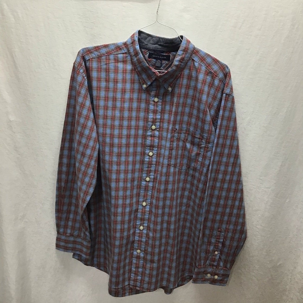 Tommy Hilfiger Men’s XXL plaid long sleeve shirt